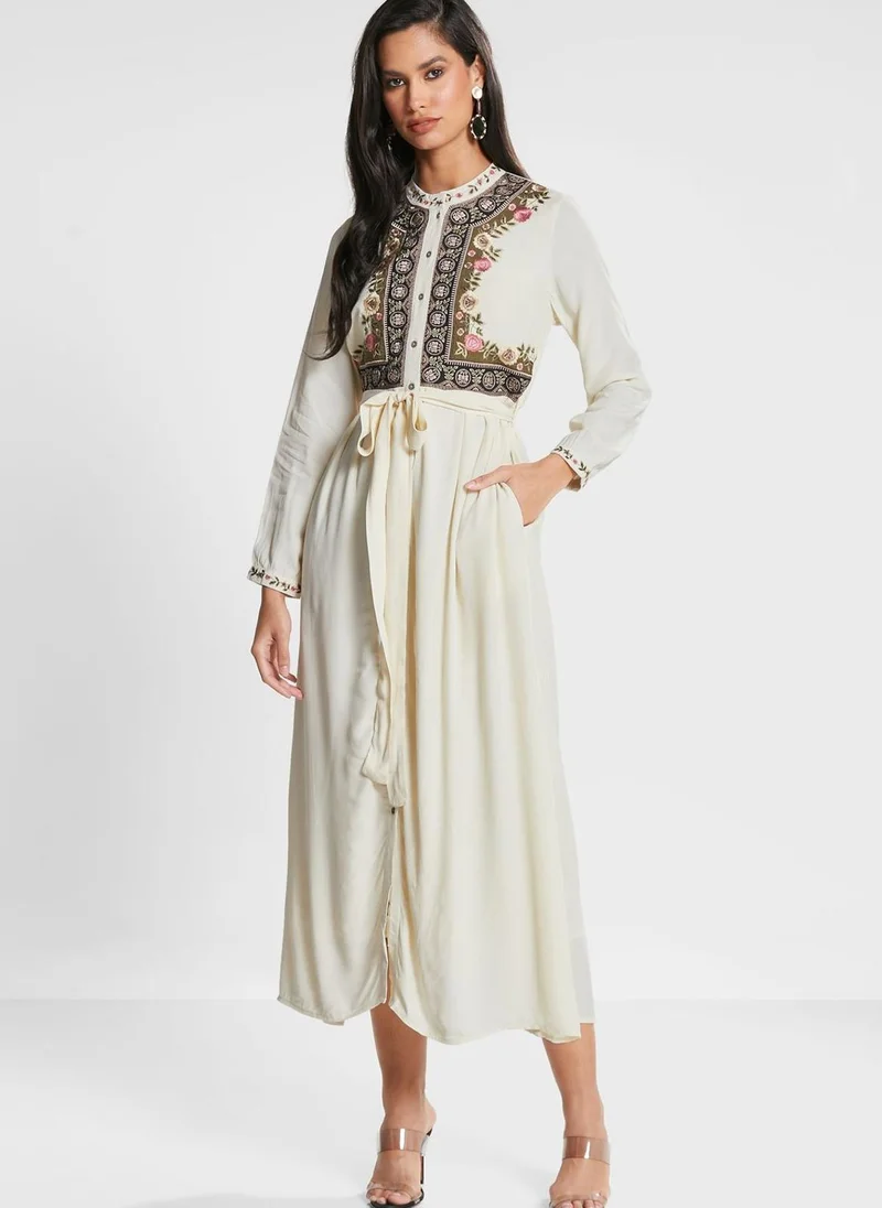 Label RITU KUMAR Belted Button Down Dress