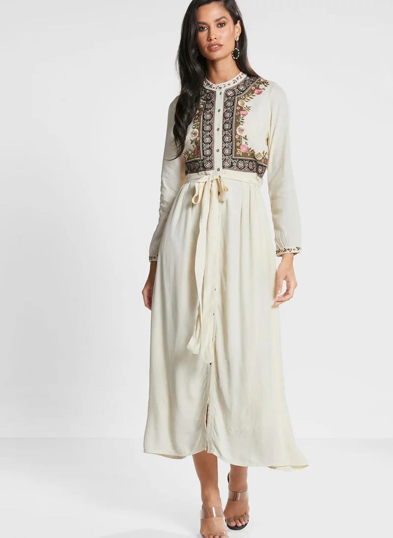Label RITU KUMAR Belted Button Down Dress