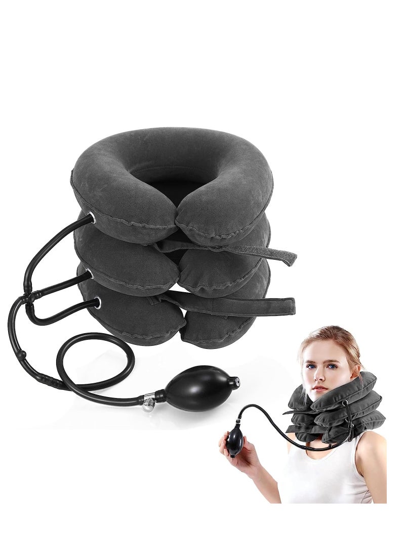Cool Baby Style Travel pillow cervical traction device Portable neck traction device Neck pain relief Inflatable neck brace and neck decompression  - Image 1