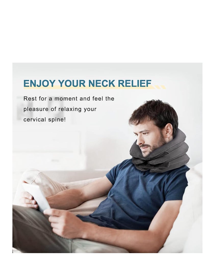 Cool Baby Style Travel pillow cervical traction device Portable neck traction device Neck pain relief Inflatable neck brace and neck decompression  - Image 2