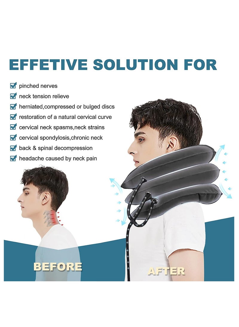 Cool Baby Style Travel pillow cervical traction device Portable neck traction device Neck pain relief Inflatable neck brace and neck decompression  - Image 5