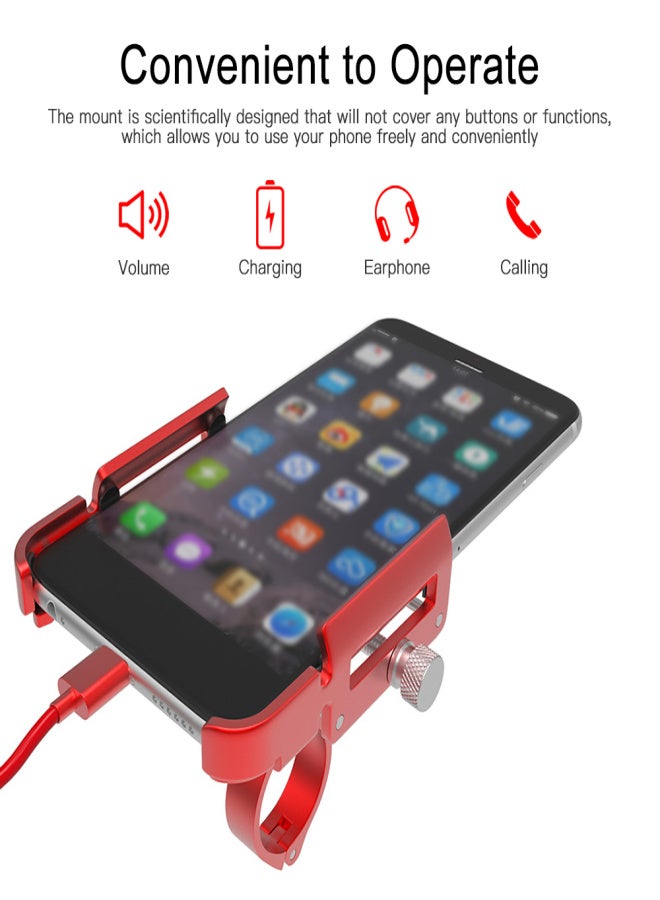 GUB Aluminum Bike Phone Holder 360 Degree Rotating Adjustable Anti Slip Cycling Bicycle Handlebar Phone Mount Holder Stand - Image 2