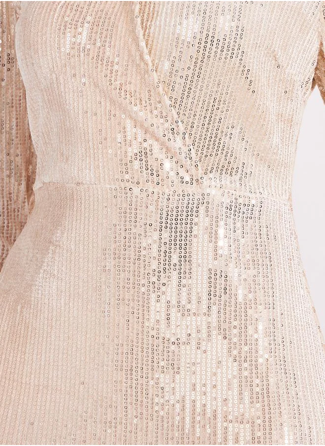 ستايلي Sequin Embellished Mermaid Fit Midi Dress