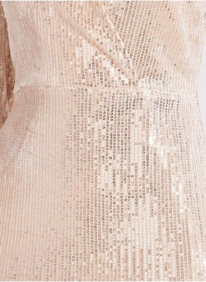 ستايلي Sequin Embellished Mermaid Fit Midi Dress
