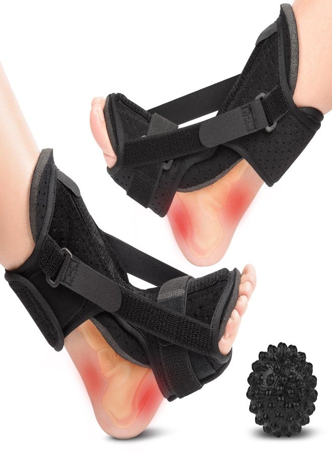 Runkelai Plantar Fasciitis Brace Night Splint with Soft Memory Foam Pad: 2 Packs Upgraded For Achilles Tendonitis Relief Foot Drop Heel Arch Ankle Pain Support for Women Men - Image 1