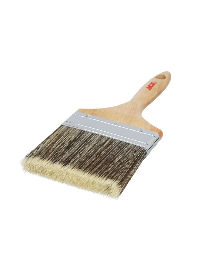 ACE Semi Smooth and Rough Synthetic Paint Brush with Wood Handle Brown 5 Inch XB-ACE20050V - Image 1
