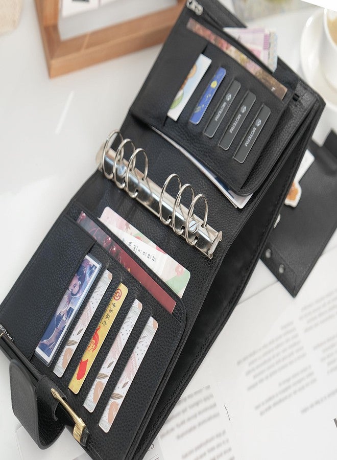 Moterm Personal-Wide Luxe Rings Planner - Genuine Leather Binder Organizer (Pebbled-Black, 30mm Ring) - Image 5