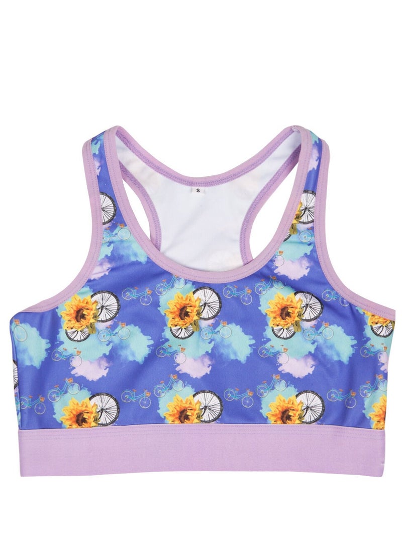 بيج ديزاين صدرية نسائية، بدون أكمام، قماش من البوليستر والقطن، تصميم فني مخصص، ملابس رياضية للنساء – المقاس M، صناعة تركية - Image 1