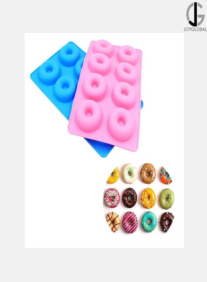 JoyGlobal Silicone 8 Cavity Donut Shape Soap Mold for Bread Muffin Soap All Purpose Baking Mould (Output Weight Approx : 45 Grams) - Image 2