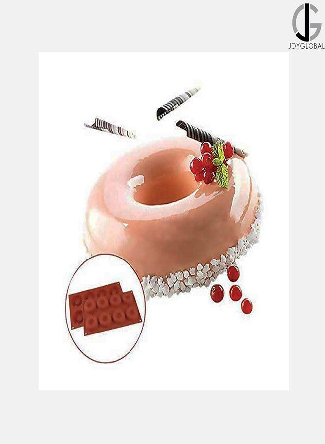 JoyGlobal Silicone 8 Cavity Donut Shape Soap Mold for Bread Muffin Soap All Purpose Baking Mould (Output Weight Approx : 45 Grams) - Image 3
