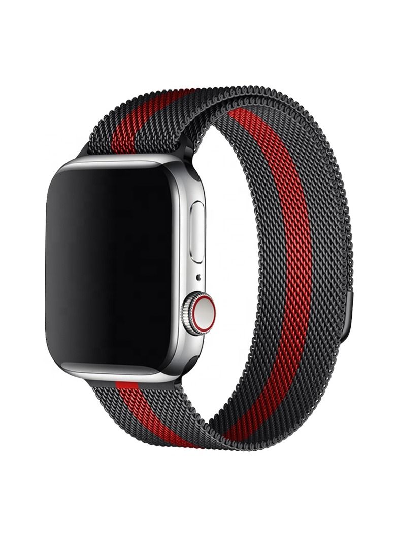 Milanese Loop Stainless Steel Alloy Replacement Watch Strap Band for Apple iWatch Series SE/6/5/4/3/2/1 42-44mm
