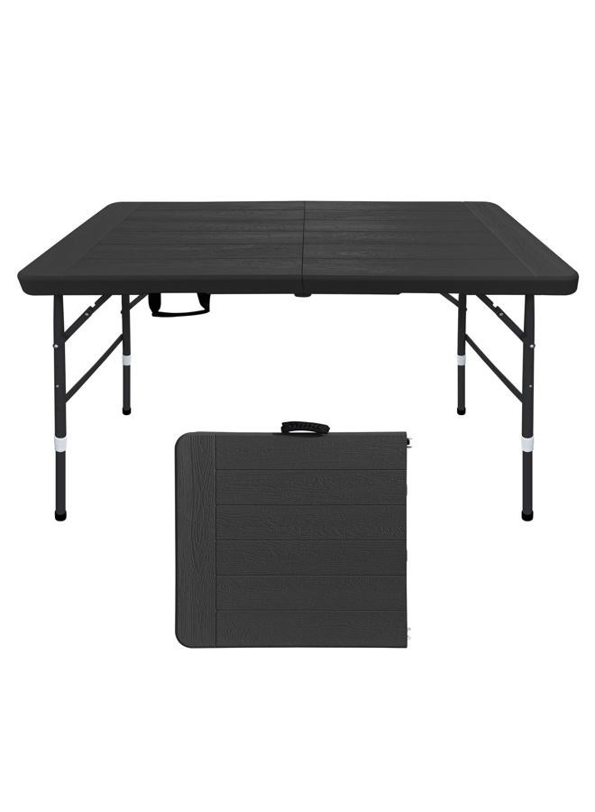 ICSPOID Folding Table, 4FT/6 FT Foldable Table with Carrying Handle, Steel Legs Heavy Duty Portable Utility Table for Party, Dining, Wedding, Events, Picnic Indoor, Outdoor, Camping - Image 1
