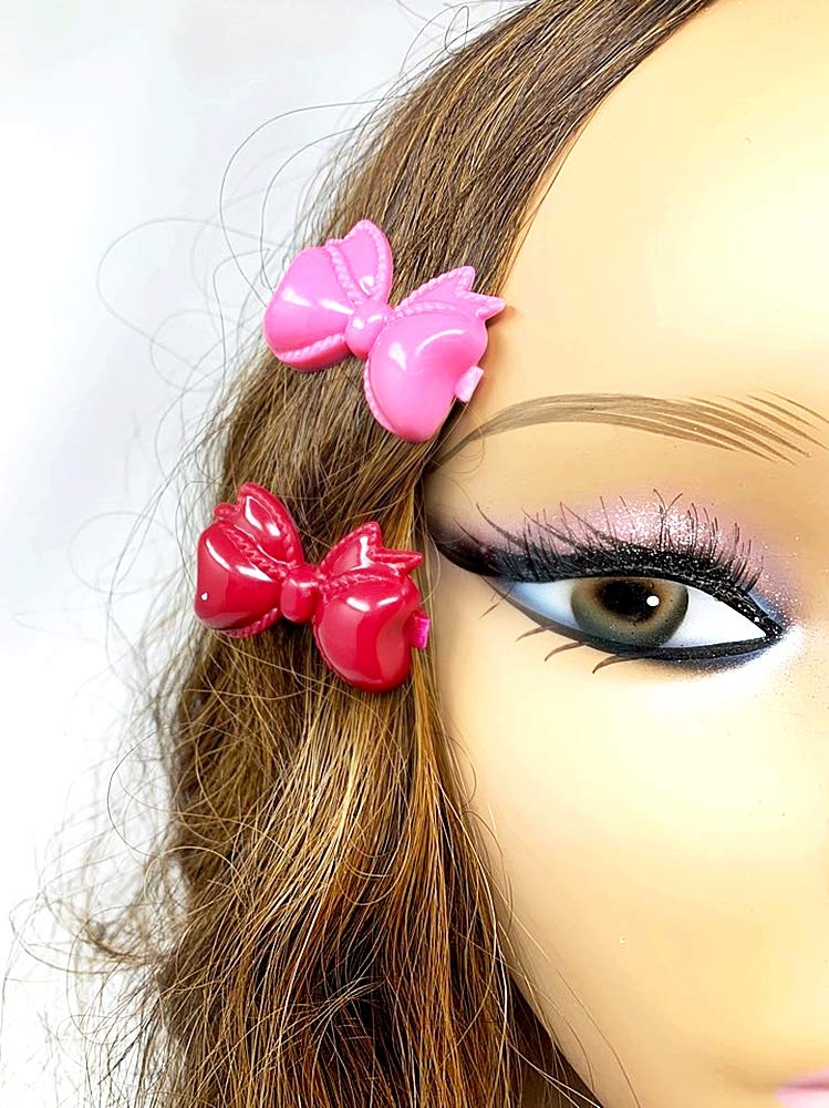 Tara Girls Self Hinge Bow Hair Barrettes - Pinks - 18 Pcs. - Image 5