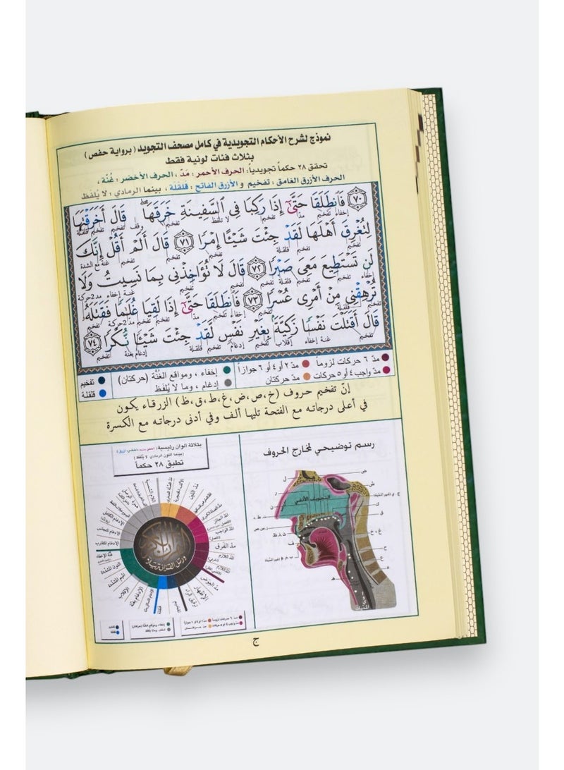 The Tajweed Qur’an with the narration of Hafs on the authority of Asim, with the words of the Qur’an and the interpretation of Al-Bayan on the margin (4 parts) - Image 5