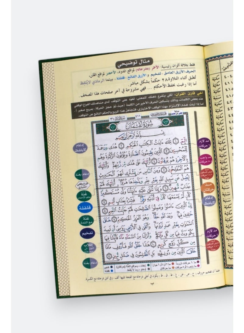 The Tajweed Qur’an with the narration of Hafs on the authority of Asim, with the words of the Qur’an and the interpretation of Al-Bayan on the margin (4 parts) - Image 4