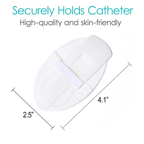 EaseCare 5PCS Foley Catheter Stabilization Device Urinary Leg Bag Holder Legband Sticker for Peg/G/J Feeding Tube, Breathable Foam Anchor Hook and Loop Adhesive, Individually Packaged - Image 4