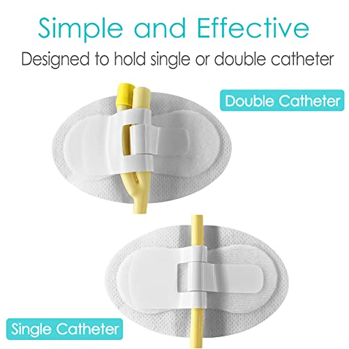 EaseCare 5PCS Foley Catheter Stabilization Device Urinary Leg Bag Holder Legband Sticker for Peg/G/J Feeding Tube, Breathable Foam Anchor Hook and Loop Adhesive, Individually Packaged - Image 3