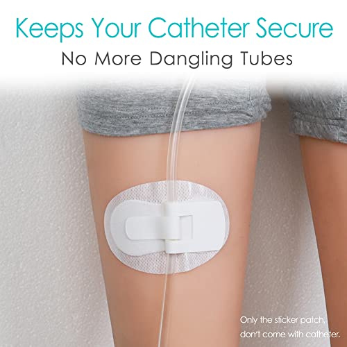 EaseCare 5PCS Foley Catheter Stabilization Device Urinary Leg Bag Holder Legband Sticker for Peg/G/J Feeding Tube, Breathable Foam Anchor Hook and Loop Adhesive, Individually Packaged - Image 2