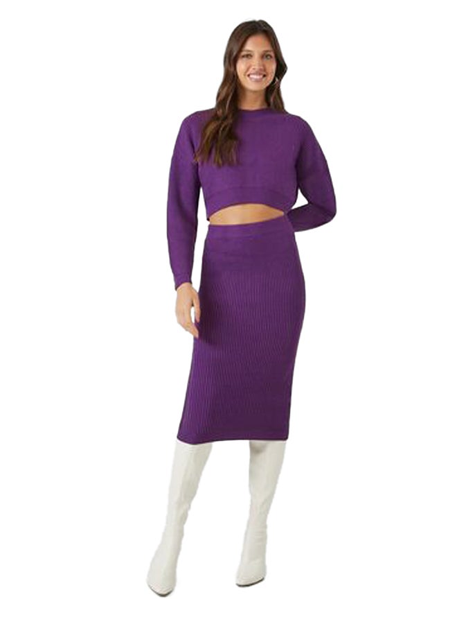 FOREVER 21 Cropped Sweater & Skirt Set  - Image 2