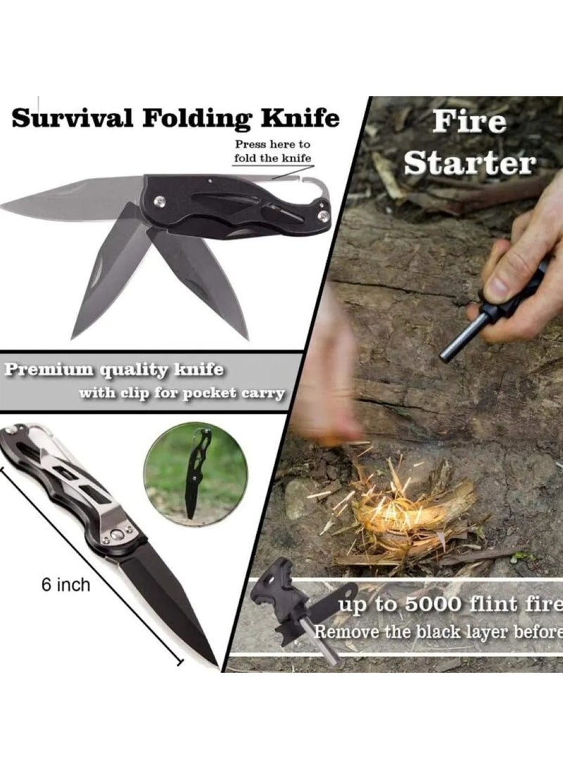 Huitich 18-in-1 Multifunctional Emergency Survival Kit for Hiking and Camping - Image 3