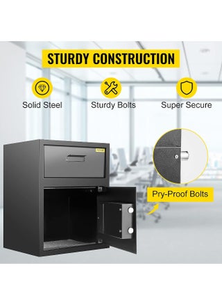 Digital Depository Safe 1.7 Cubic Feet Made of Carbon Steel Electronic Code Lock Depository Safe with Deposit Slot with Two Emergency Keys Depository Box for Home Hotel Restaurant and Office - pzsku/Z2C0DD0314B1330D82E25Z/45/_/1722071657/f078afe1-7467-4f1c-b769-458901c36024