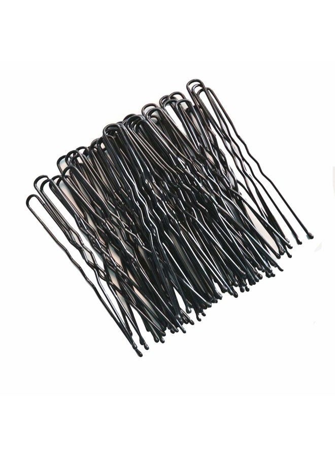 Lelines Black Hair Pins, 50 Pack of U Shaped Pins, Bun Hair Pin Kit for Women Girls, 2.4 inches - Image 1
