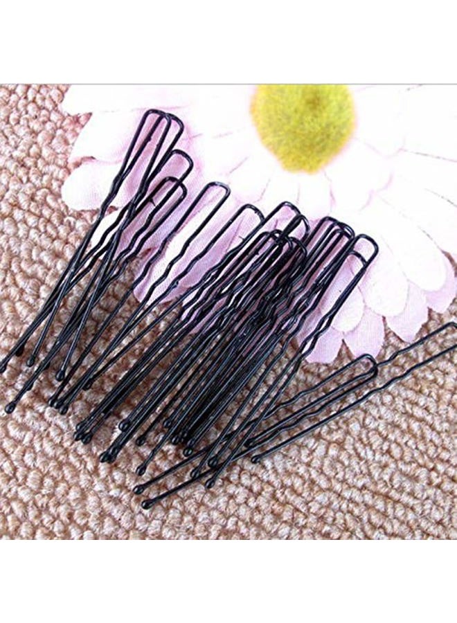 Lelines Black Hair Pins, 50 Pack of U Shaped Pins, Bun Hair Pin Kit for Women Girls, 2.4 inches - Image 5