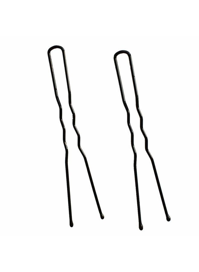 Lelines Black Hair Pins, 50 Pack of U Shaped Pins, Bun Hair Pin Kit for Women Girls, 2.4 inches - Image 3
