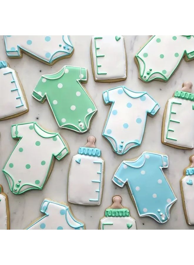 3 In 1 Stainless Steel Cookie Cutter Pacifier Bib Bottle Shapes Holiday Baking Gift - Image 2