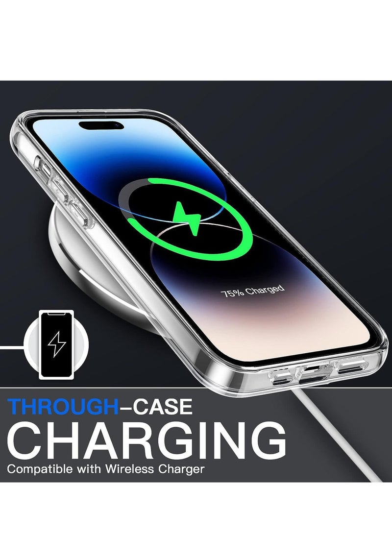 Raxoom 3 in 1 Case for iPhone 14 Pro Max 6.7-Inch, with 2-Pack Screen Protector and Camera Lens Protector, Non-Yellowing Shockproof Bumper Phone Cover, Full Coverage Tempered Glass Film (Clear) - Image 4