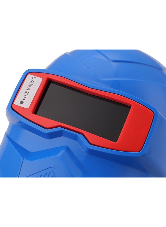 LAWAZIM Handheld Safety Welding Mask-Blue- Anti-Fog Impact Resistant Full Face Protection Welding Protective Gear for Metal Fabrication Automotive Repair DIY Projects and ARC MIG TIG Welding Workshops  - Image 5