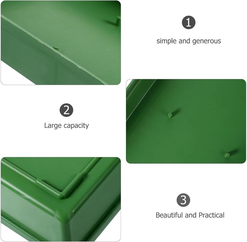 EXCEART 10Pcs Green Plastic Floral Foam Trays for Flower Arrangements Reusable Flower Mud Fixing Plates for Weddings, Parties and Home Decor, 10.23 X 4.72 X 1.57 Inch - Image 5