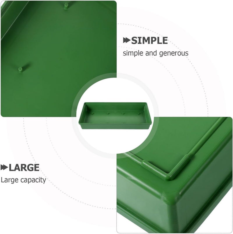 EXCEART 10Pcs Green Plastic Floral Foam Trays for Flower Arrangements Reusable Flower Mud Fixing Plates for Weddings, Parties and Home Decor, 10.23 X 4.72 X 1.57 Inch - Image 4