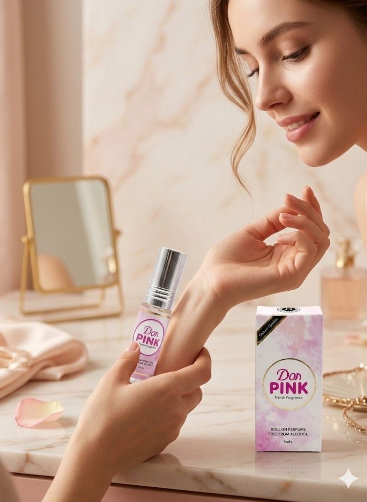 don French Fragrance Roll On Perfume Pink 6ml - Image 3