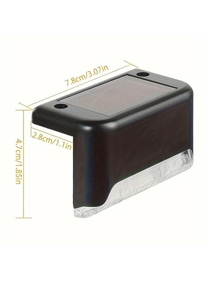 12Pcs Black Solar Outdoor Fence Lights LED Wall Mounted Garden Decorative Lighting - Image 4