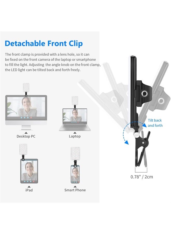 NEEWER LED Video Conference Light Kit with Clip & Phone Holder for iPhone/Tablet/Laptop, Dimmable CRI95+/3 Light Modes/Built in 2000mAh Battery for Zoom Calls/Remote Working/Live Stream/Selfies/TikTok - Image 4