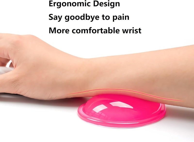 LetGoShop Ergonomic Gel Wrist Rest for Mouse, Computer Mouse Wrist Support for Arm Pain Relief, Heart-Shaped Cute Hand Wrist Cushion for Home and Office Working Gaming Anti-Fatigu - Image 2