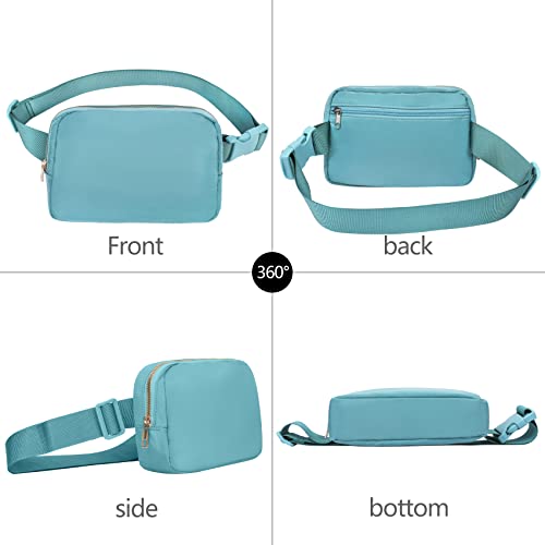 VOROLO Fanny Pack For Women And Men Crossbody Bag Belt Bag with Adjustable Strap Graduation Gifts Light Blue - Image 3