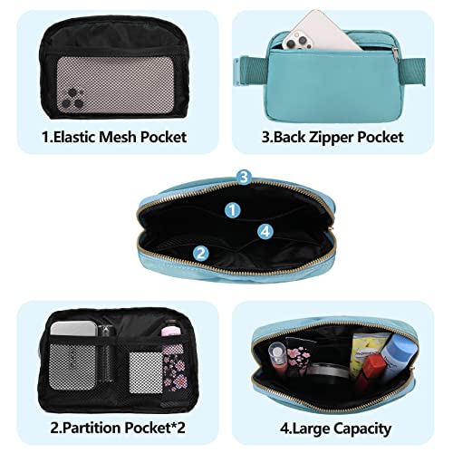 VOROLO Fanny Pack For Women And Men Crossbody Bag Belt Bag with Adjustable Strap Graduation Gifts Light Blue - Image 4