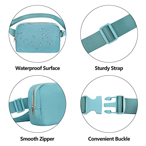 VOROLO Fanny Pack For Women And Men Crossbody Bag Belt Bag with Adjustable Strap Graduation Gifts Light Blue - Image 5