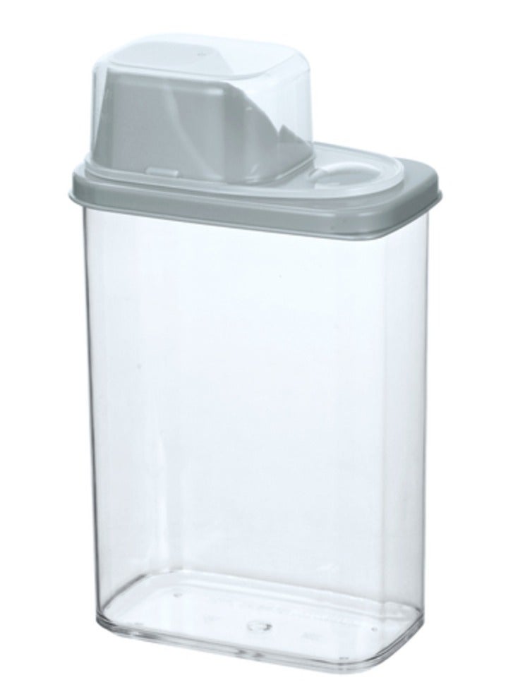 Felli Airtight Modular Food Storage Container with Lid Clear and Grey 2.2 Liter Capacity - Image 1