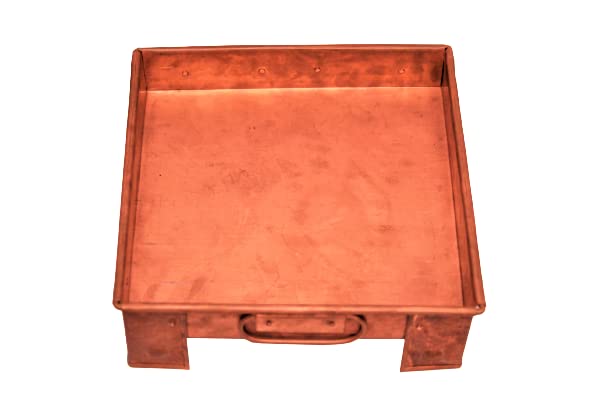 Shrinika Pure Copper Hawan Kund for Pooja Purpose Indian Cultural Religious Item Best for Home Office Copper Brown Size 10 inch - Image 2