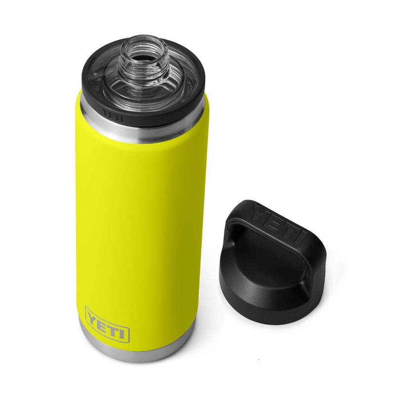 YETI Rambler 26 oz Bottle  Leakproof  Vacuum Insulated  Stainless Steel with Chug Cap  Firefly Yellow - Image 1