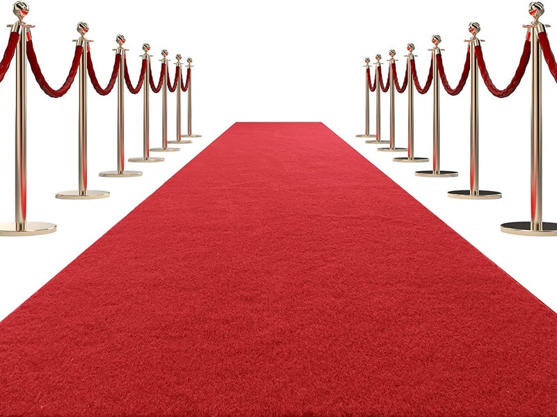 HOMBYS 450 GSM Extra Thick Red Carpet Runner for Partys  Events 3x15 ft NonSlip Rubber Backed Aisle Runway Rug for Step Proposal  Wedding Decorations Hollywood Oscars Runway Red 3x15 ft