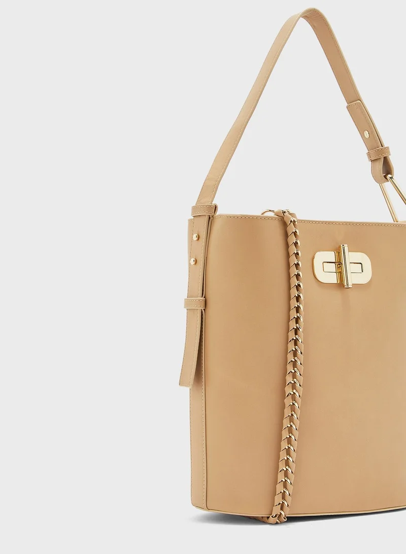 TOMMY HILFIGER Turn Lock Bucket Bag