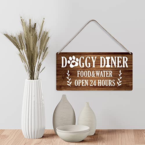 MIGUMUTU Country Style Wall Decor Funny Puppy Food Wooden Sign Rustic Hanging Wall Plaque Home Decor Dog Lovers Present - Image 5