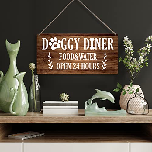 MIGUMUTU Country Style Wall Decor Funny Puppy Food Wooden Sign Rustic Hanging Wall Plaque Home Decor Dog Lovers Present - Image 4