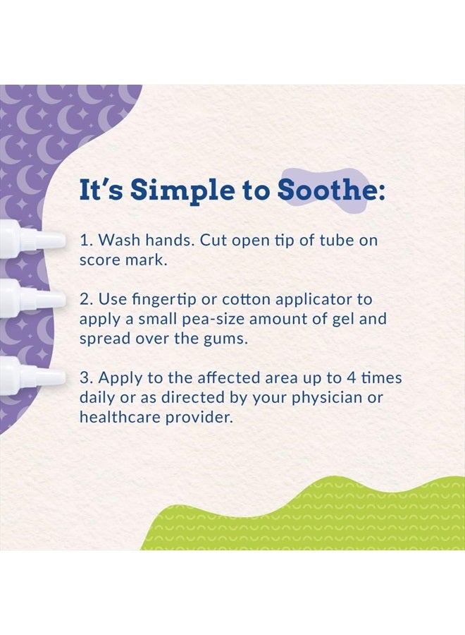 Orajel جل تبريد للأطفال خلال النهار والليل لآلام التسنين، خالي من الأدوية، العلامة التجارية الموصى بها من قبل أطباء الأطفال رقم 1 لآلام التسنين*، أنبوبان 0.18 أونصة - Image 4