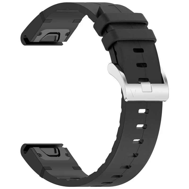 Bluejw Quick Release Watch Band 20/22/26mm for Garmin Fenix8 Silicone Leather Luxury Breathable Adjustable Replacement Strap - Image 1
