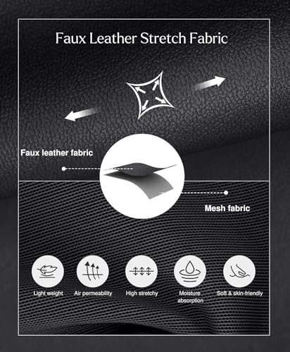 Popilush Shapewear Bodysuit for Women Tummy Control Lace Corset Tank Tops Faux Leather Thong Body Suits - Image 5